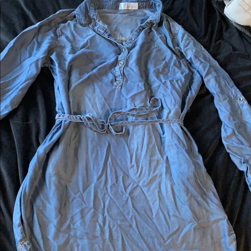 Jean style mid rise dress